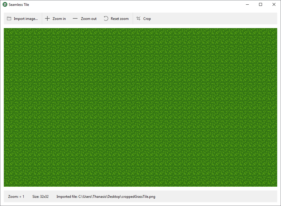 The non-seamless tile now being seamless.