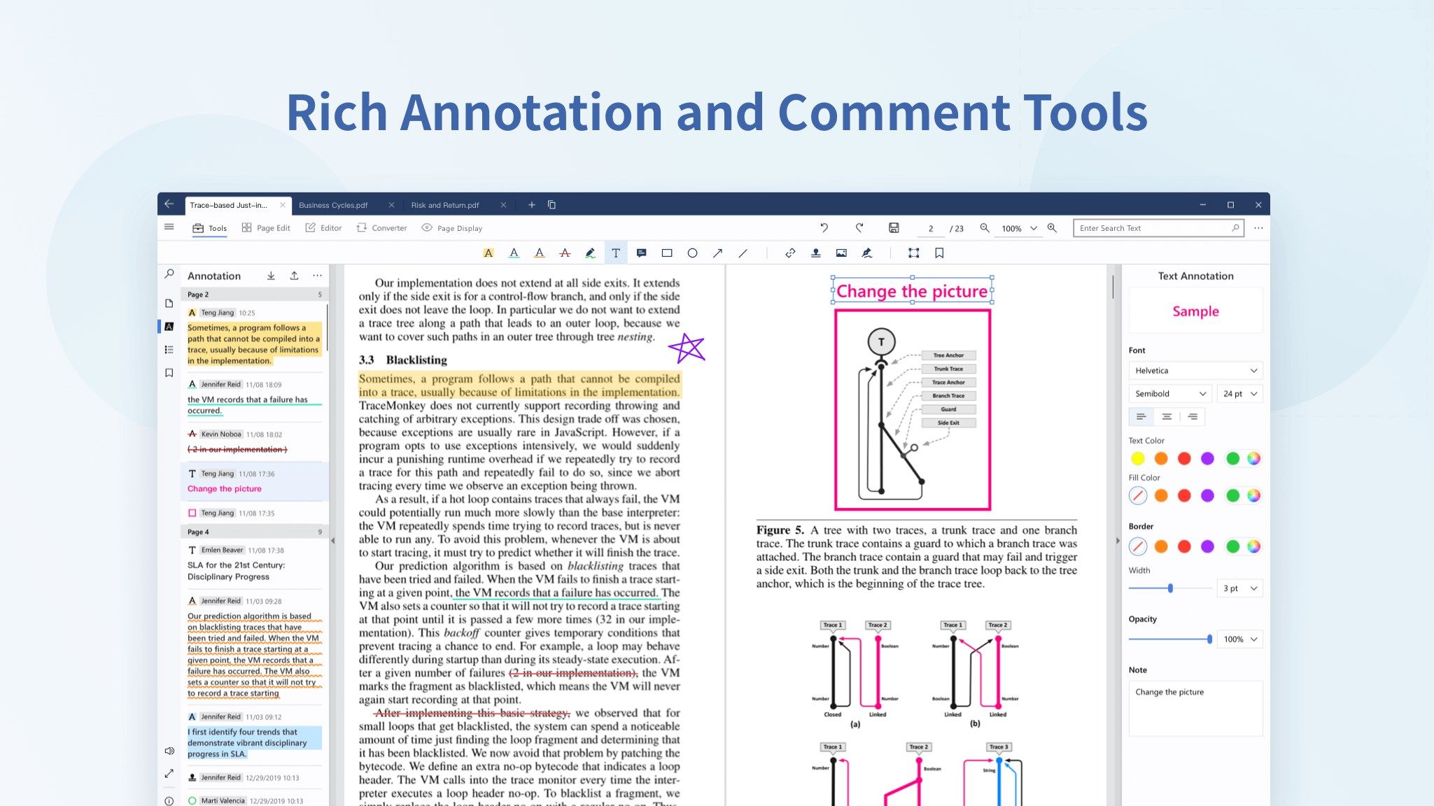 Rich Annotation and Comment Tools