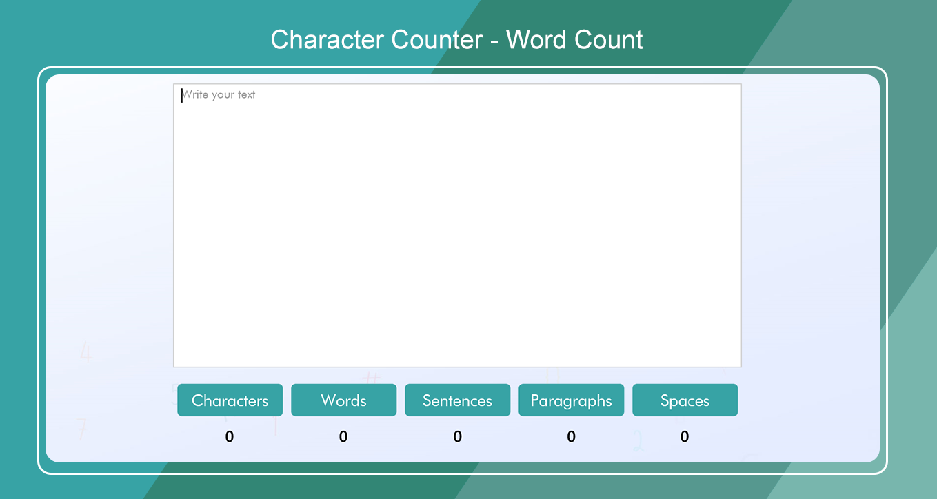 Character Counter - Word Count