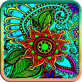 Flower Doodle Coloring Book