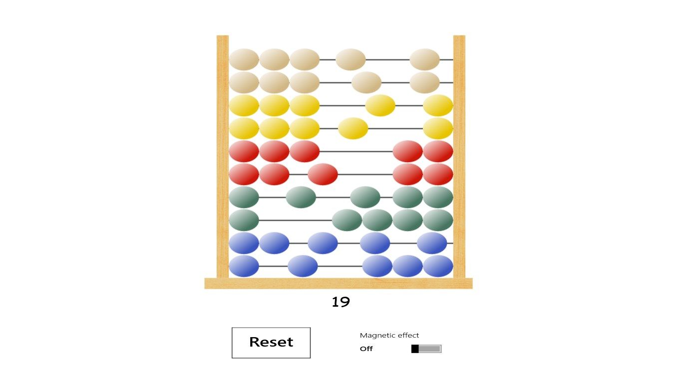 Abacus without enabling magnetic effect