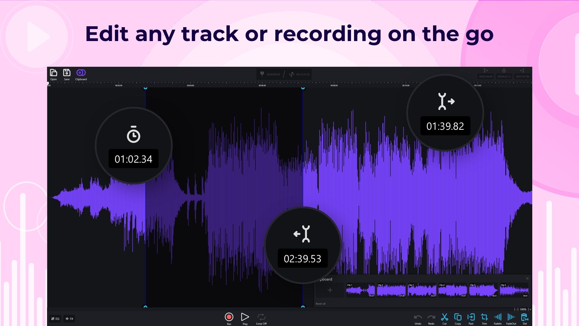 Audio Editor: Recorder & Splicer