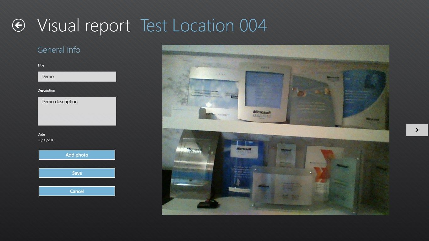 Take shelf photos at customer site and create visual reports