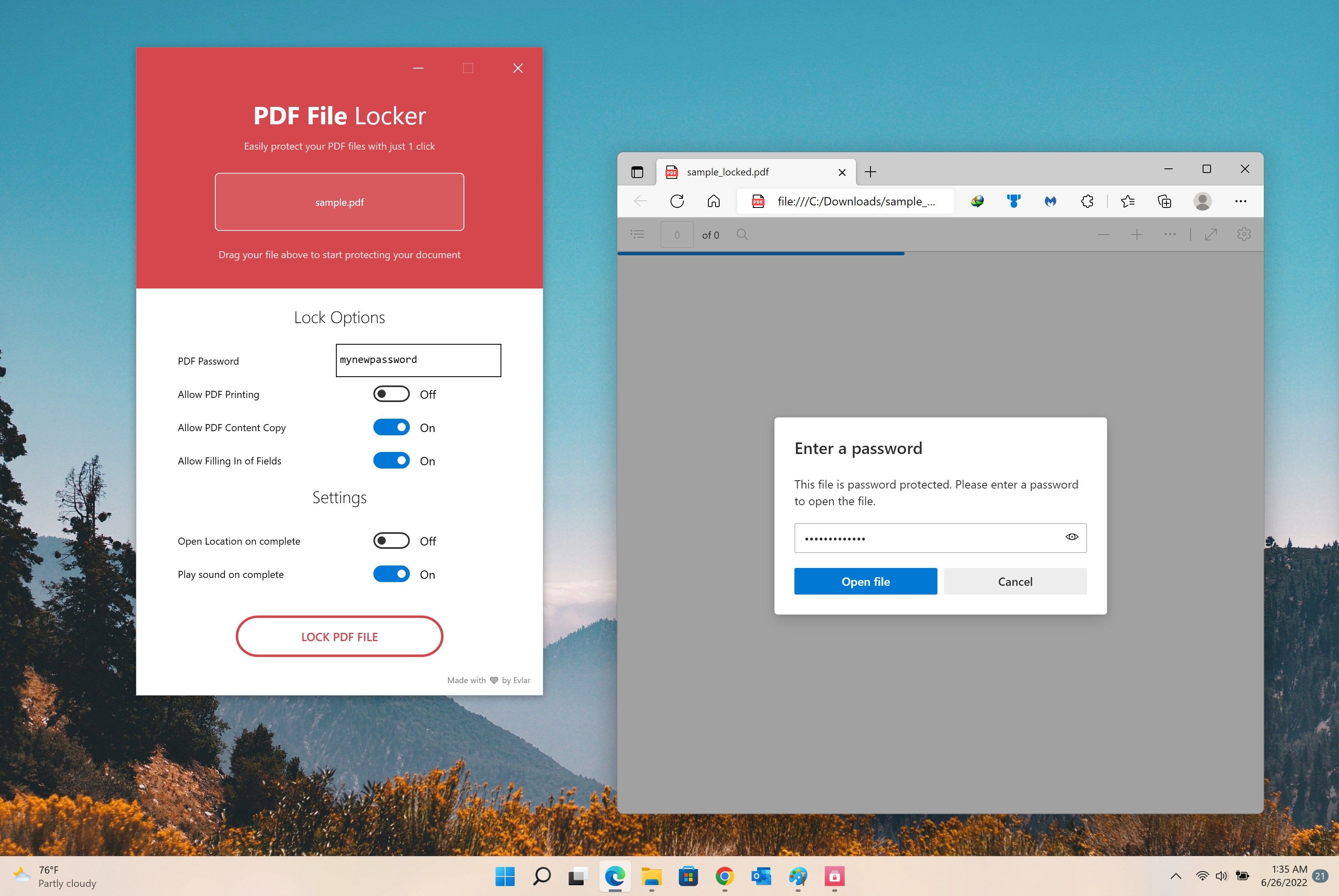 Password protect your PDF files