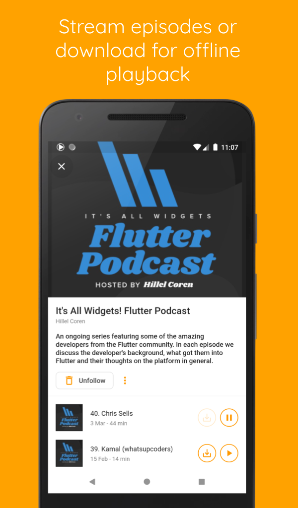 Anytime Podcast Player