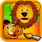 Savanna - Puzzles of Animals for Coloring - Games for Kids