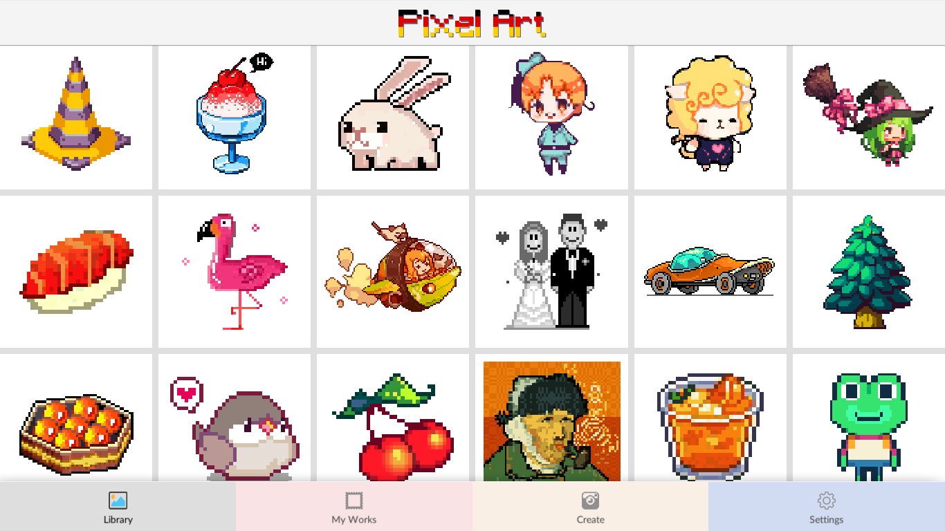 Pixel Art: Color by Number.