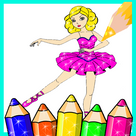 Awesome coloring game for Ballerina drawing pages