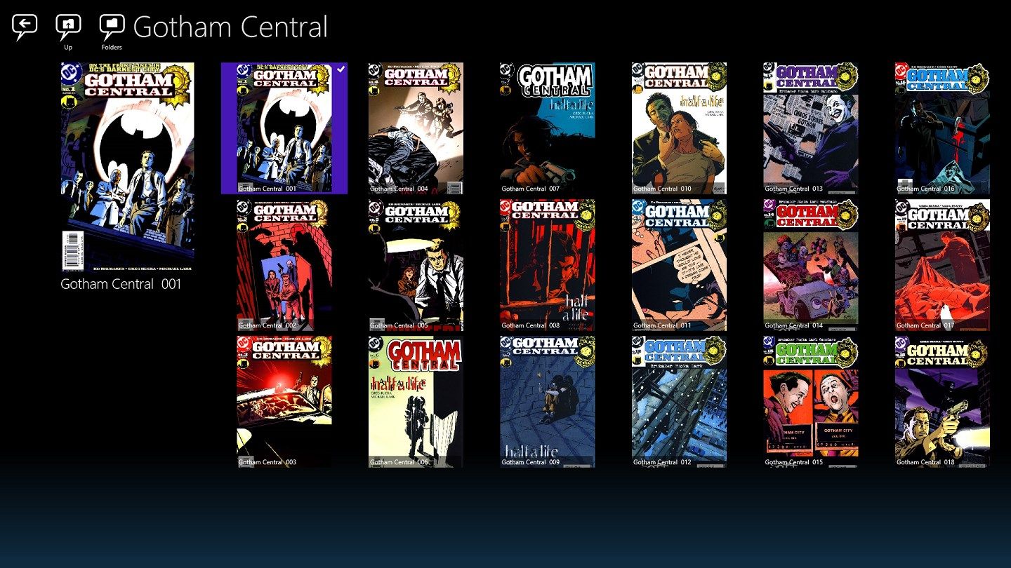 Covers of your own library folder can be seen in grid mode.