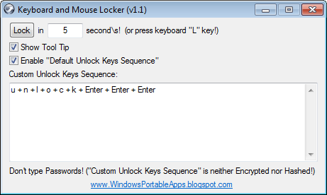 Keyboard and Mouse Locker (KML)