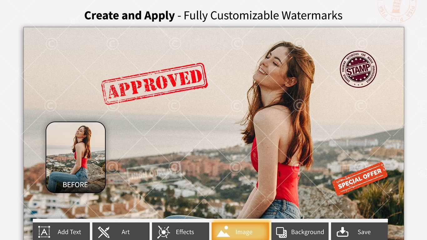 Add Watermark, Logo, Text on Photos
