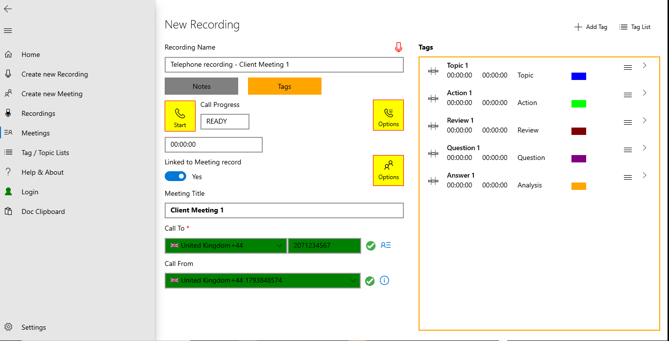 Add time-tags to meeting recordings while recording, or later on playback review
