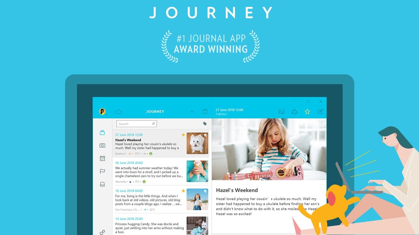 Journey, the number 1 award winning journal app.