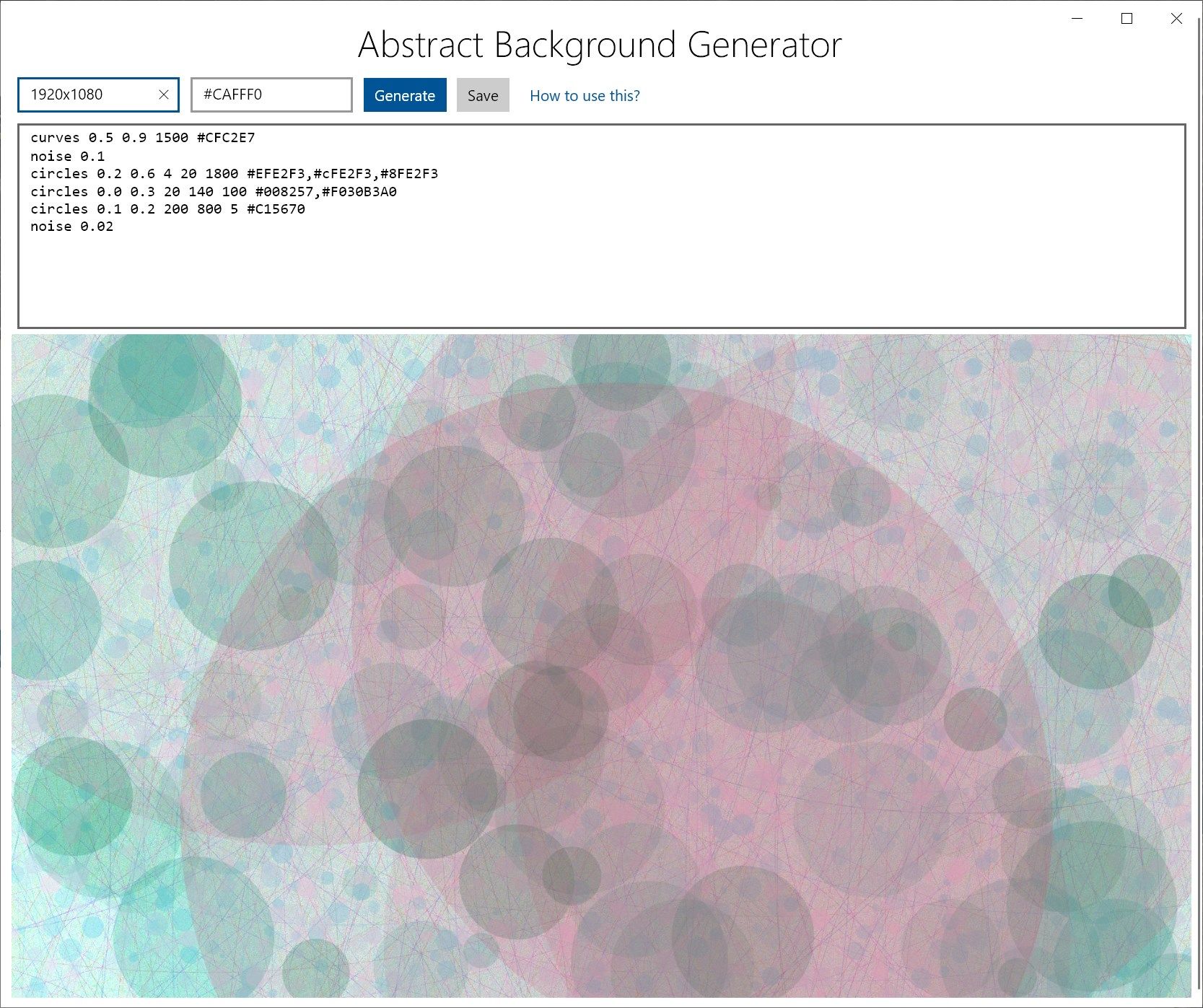 Abstract Background Generator
