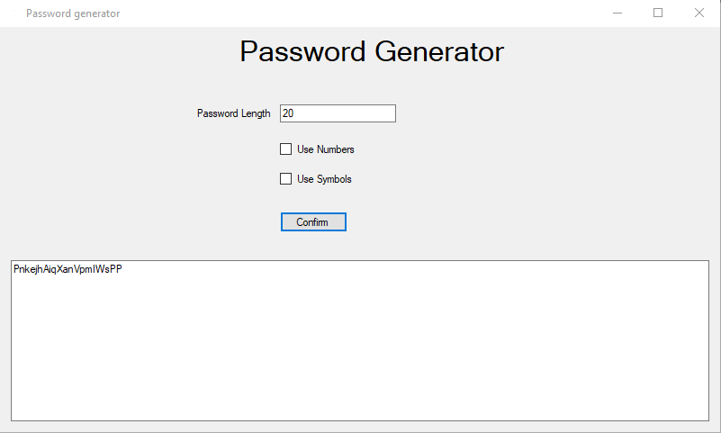 Light Password Generator