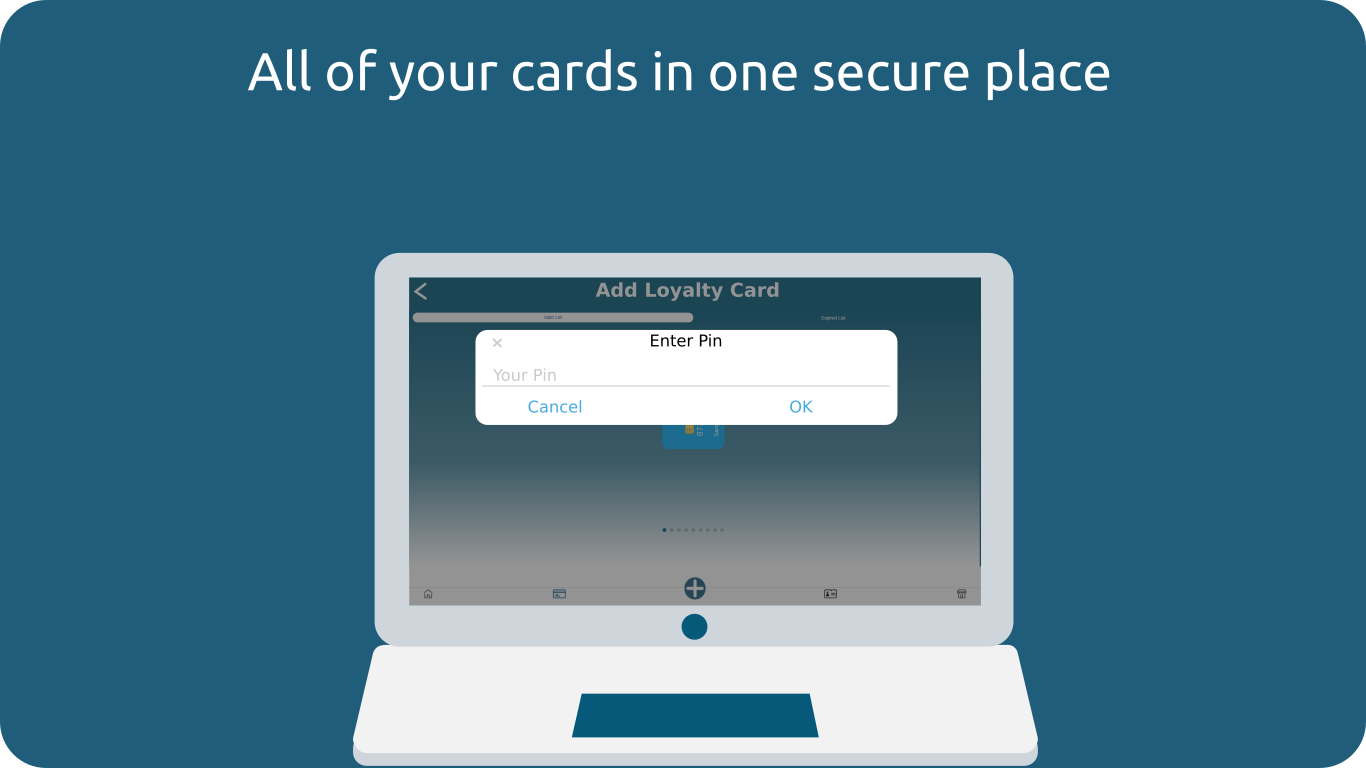 All your cards in one secure place