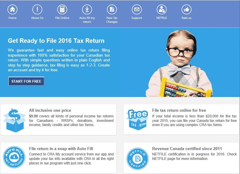 eFile Canadian Tax Return