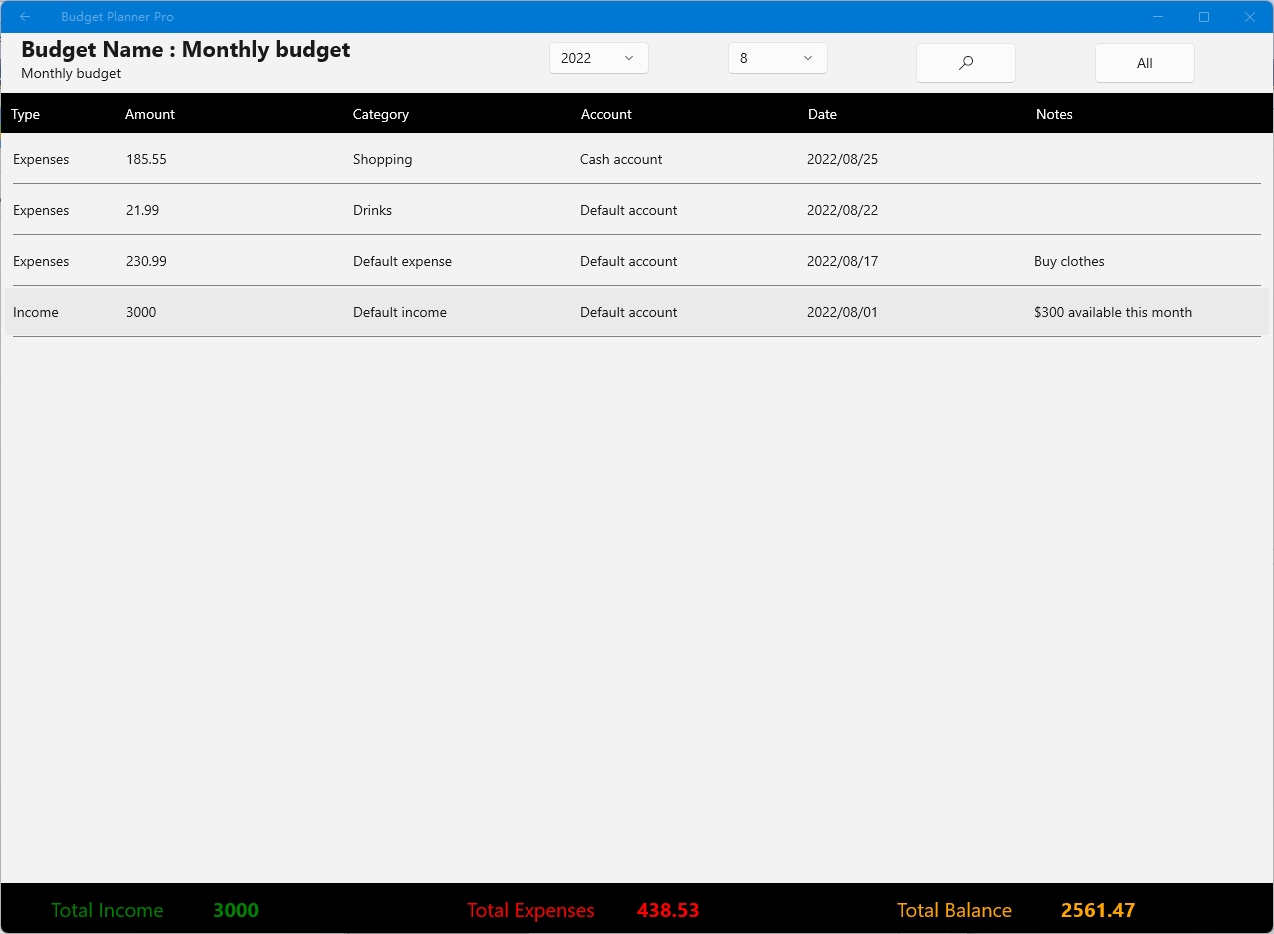 Budget Planner Pro - Budgeting Control Your Daily Spending