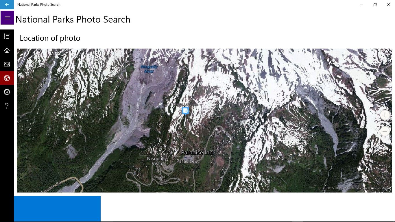 The location of the photo is displayed on a map.