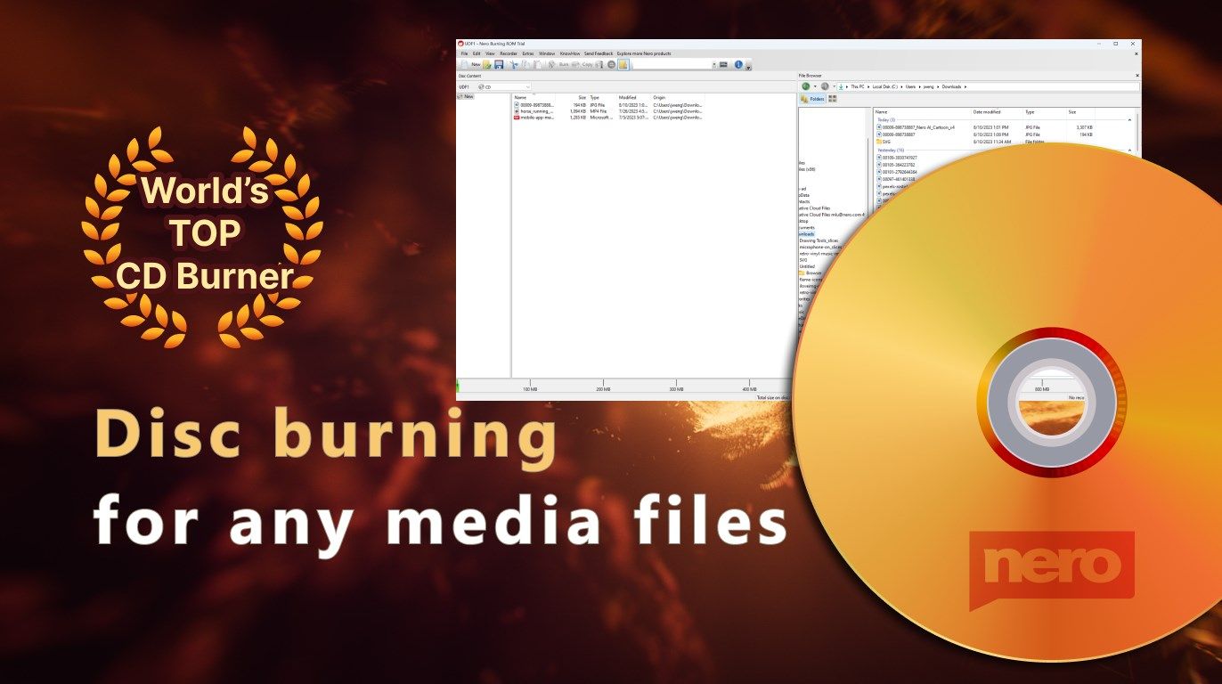 CD DVD Burner - Nero Burning ROM
