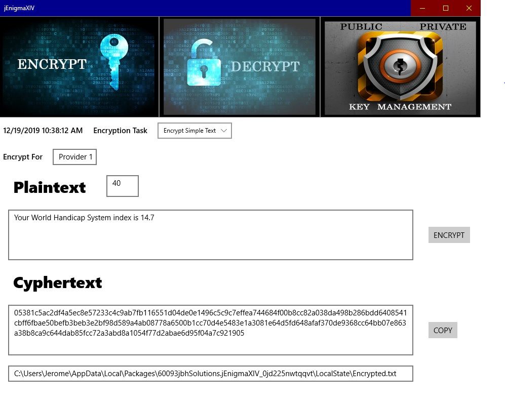 Encryption Page