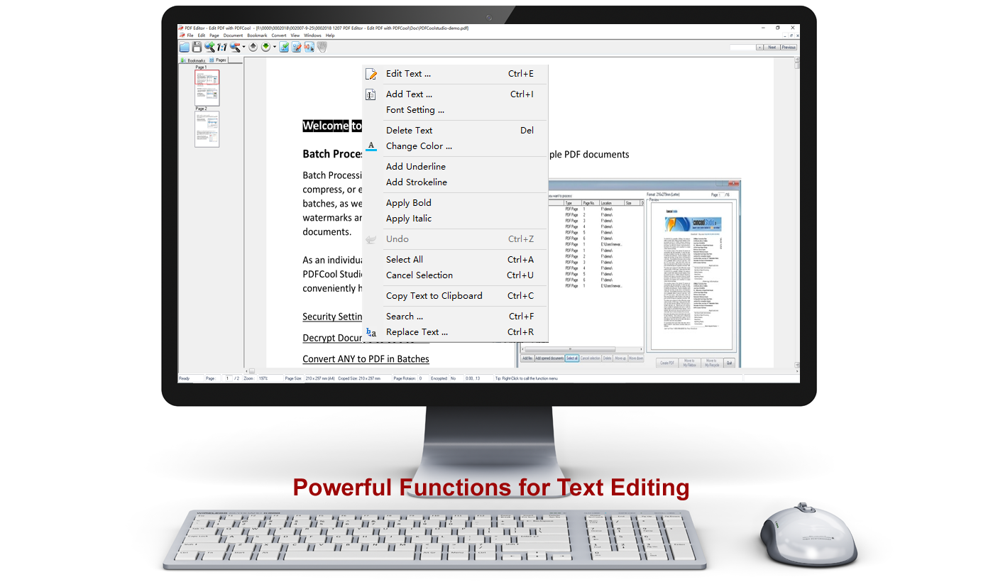 Powerful Functions for Text Editing