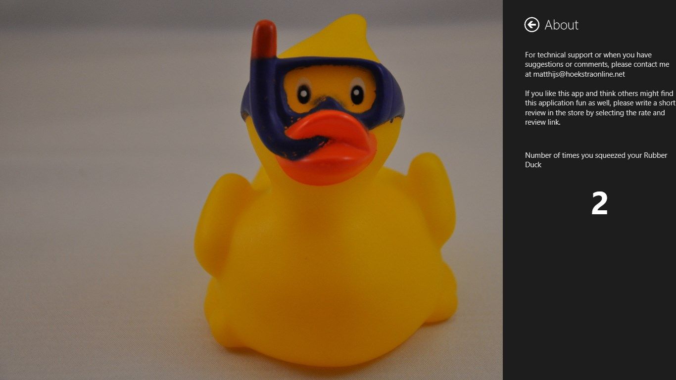 About screen My Rubber Duck