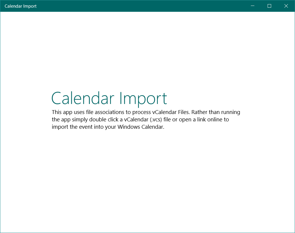 Calendar Import