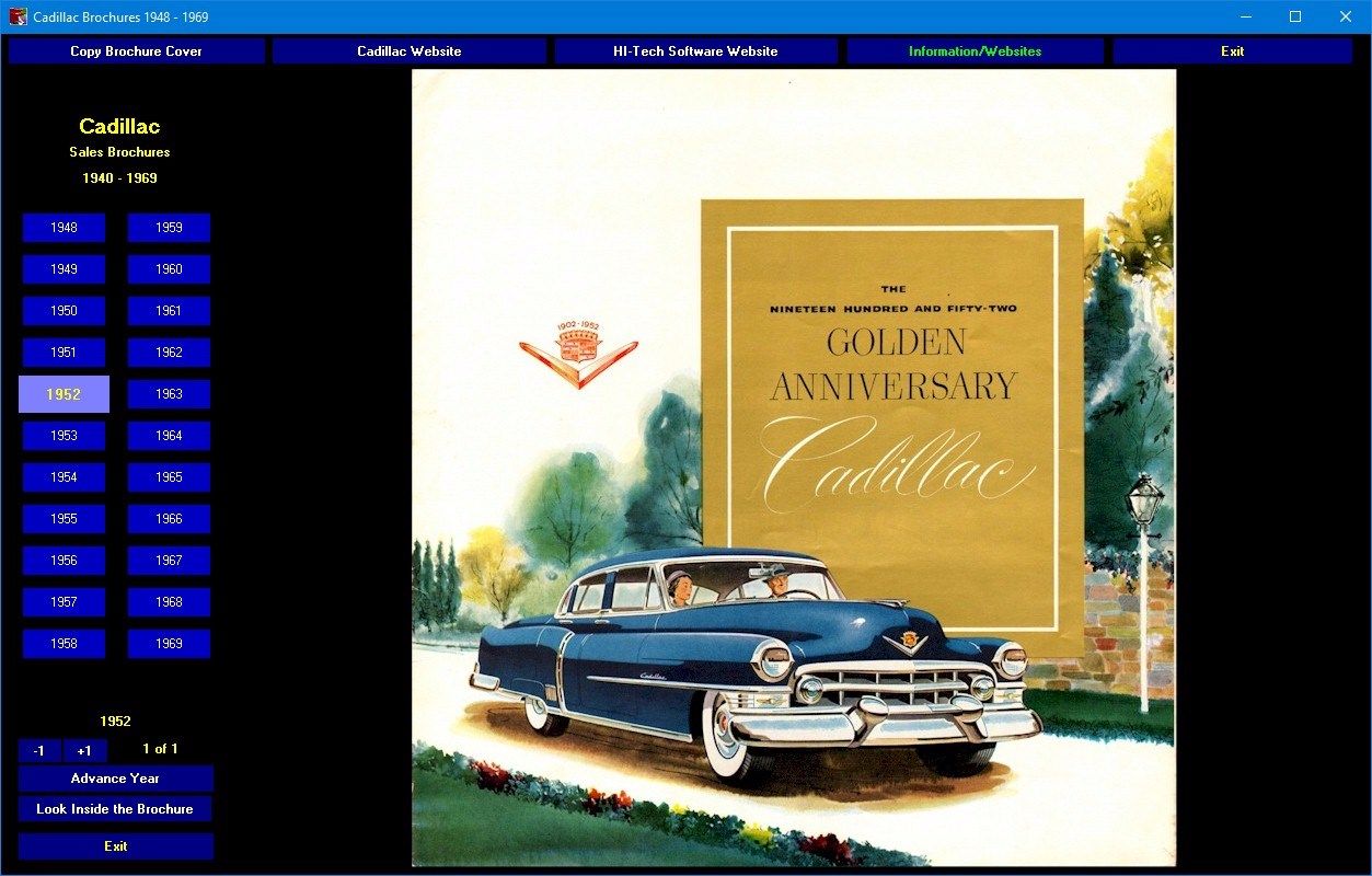 Cadillac Sales Brochures 1948-1969