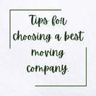 Tips for choosing a best moving company.