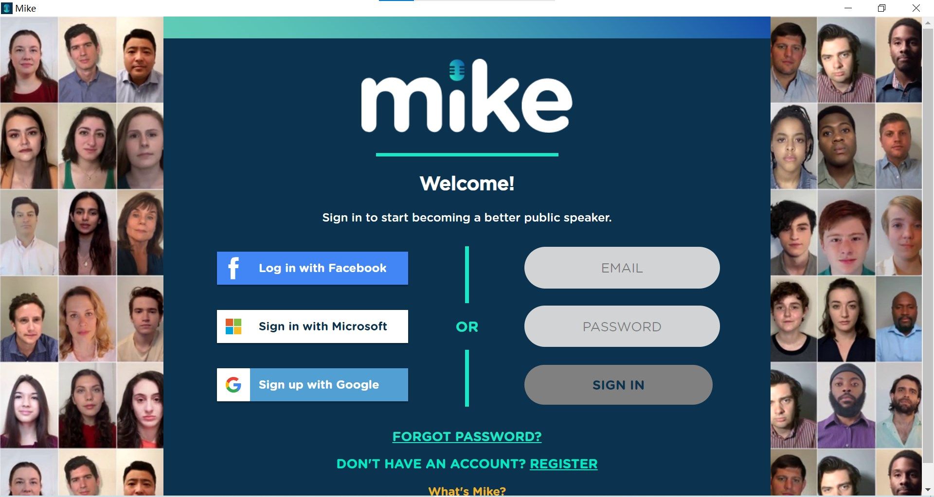 Mike: practice public speaking