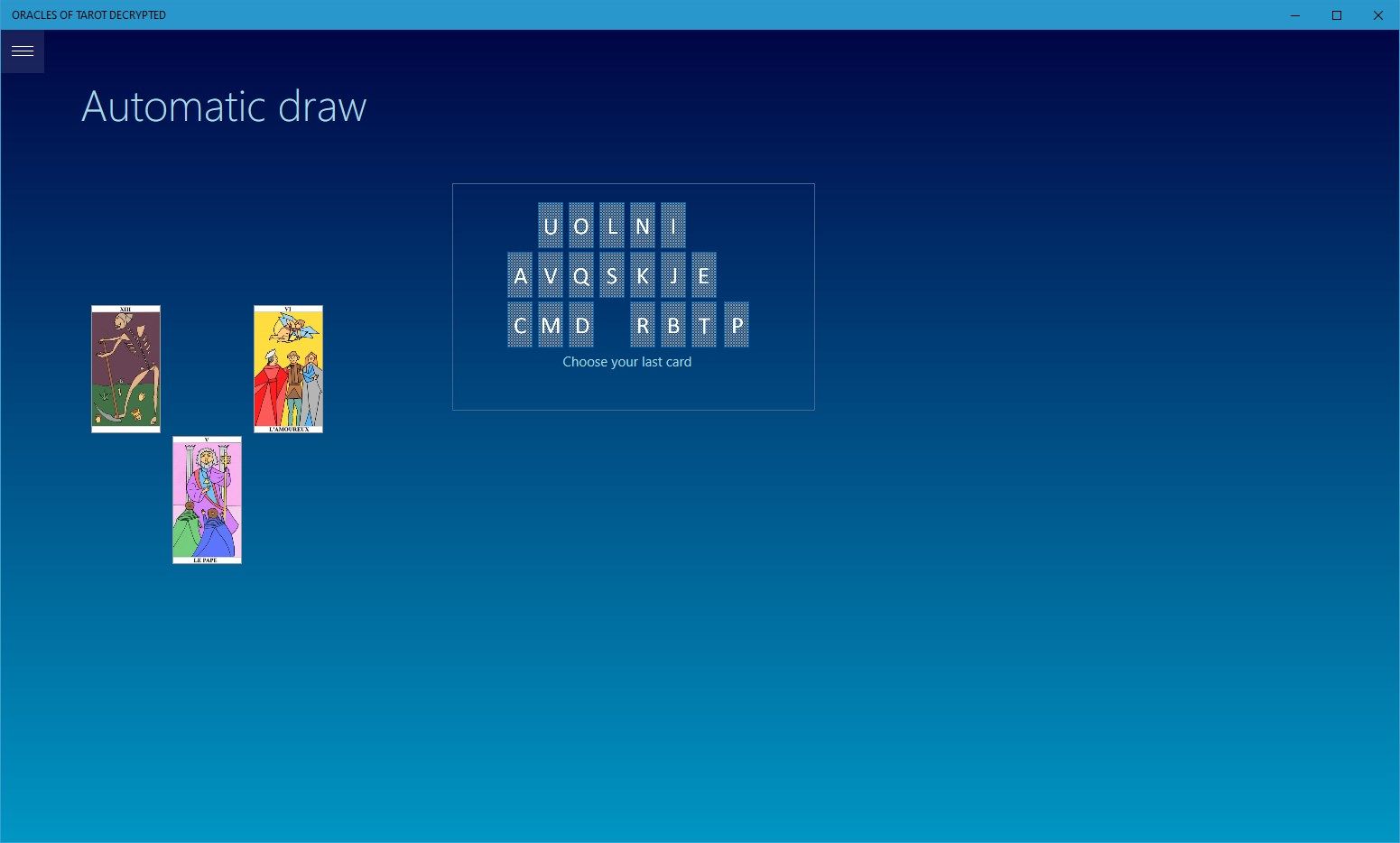 The autoatic draw...