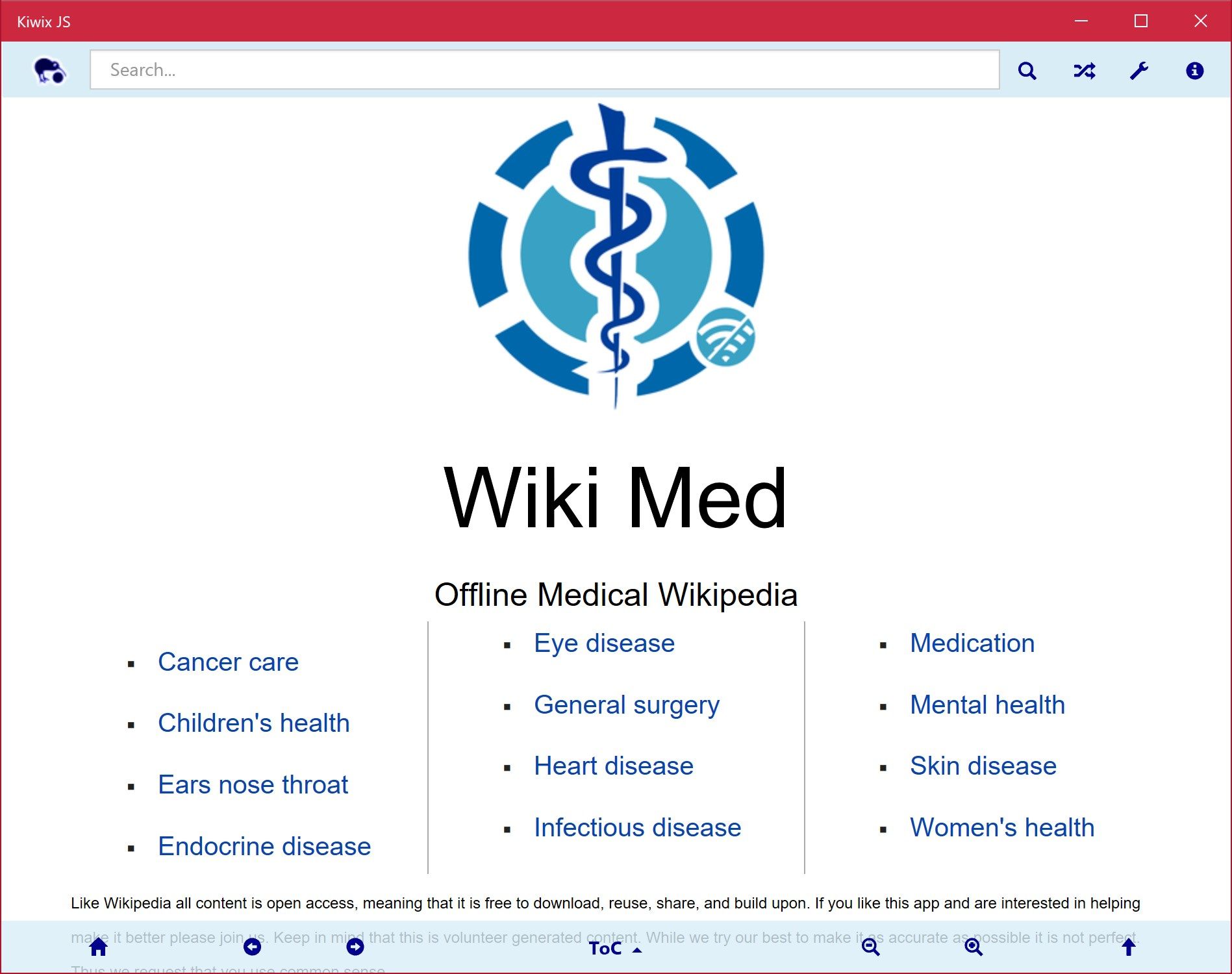 Wiki Med home page