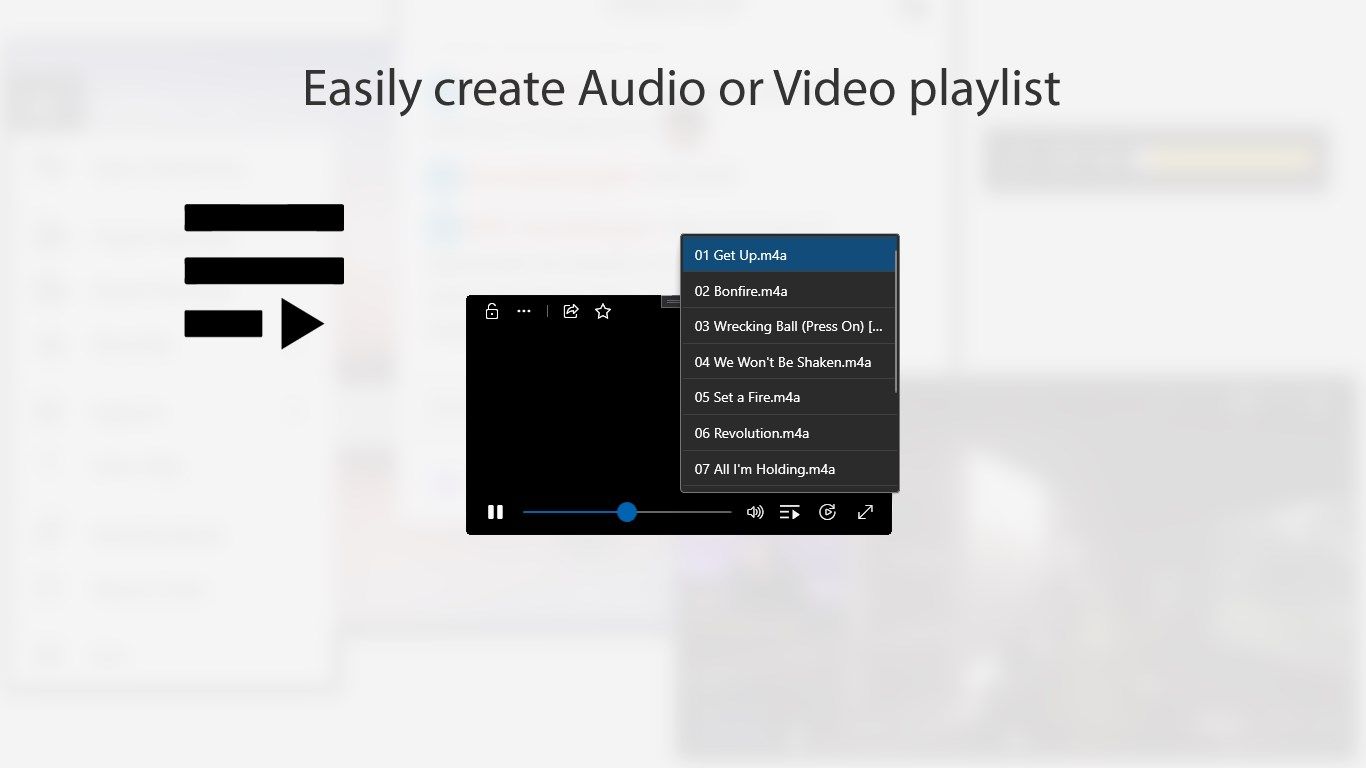 Easily create Audio or Video playlist | uView Player Lite
