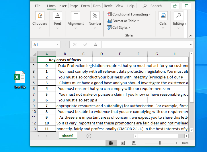 You can then open the excel file to read your results and study more effectively, concentrating on the key points identified by Haxt to better understand the text
