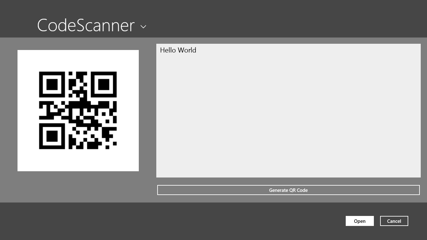 File Picker Integration to generate QR Code directly within other Apps