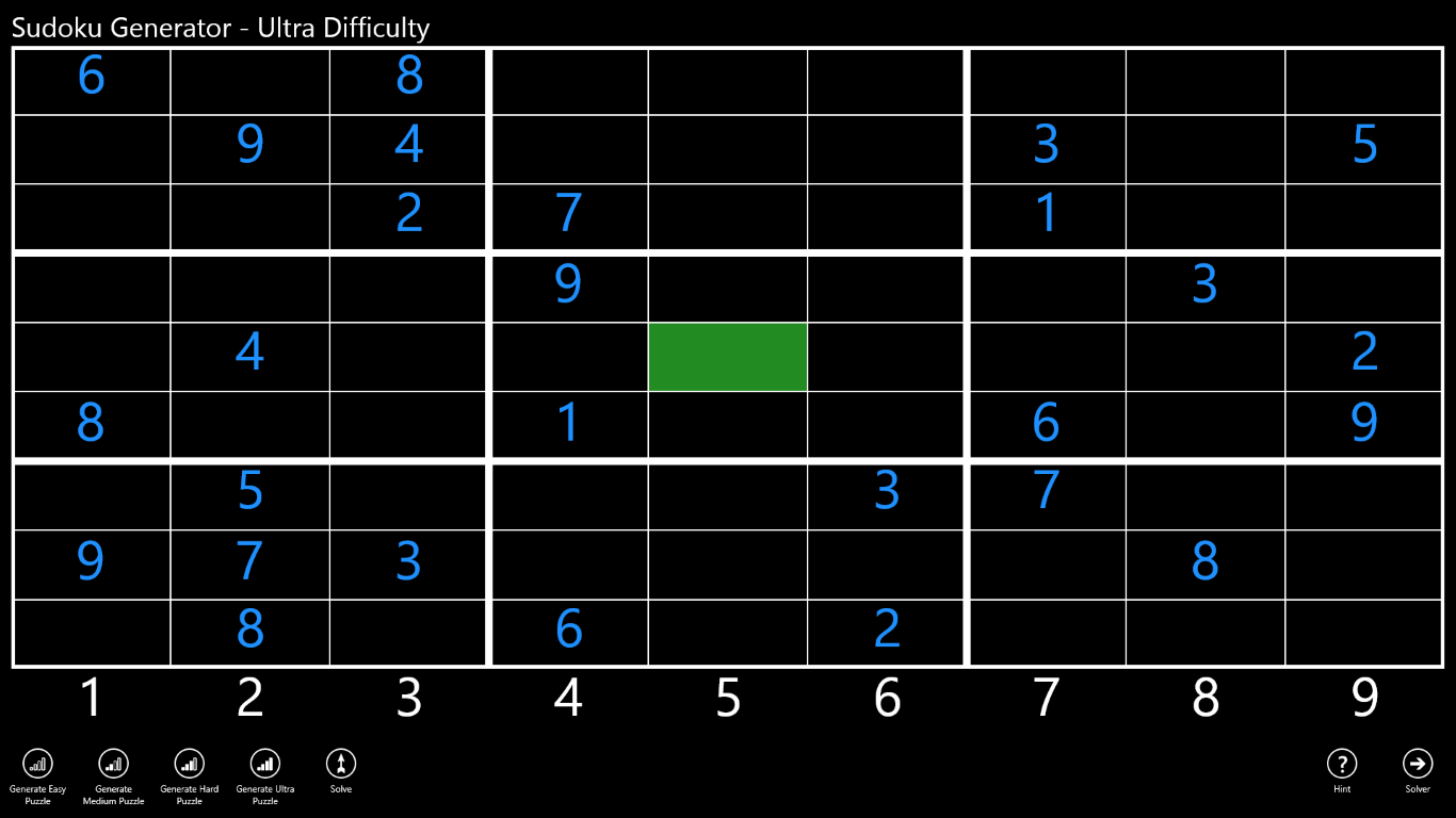 Choose from 4 difficulty levels: Easy, Medium, Hard, or even Ultra. Millions of possible Sudoku puzzles to be generated - Infinite replayability