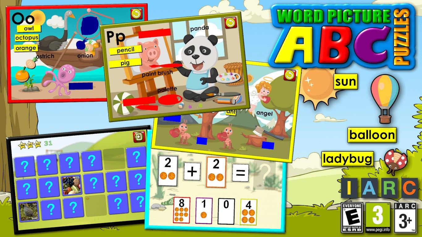 ABC preschool word and picture puzzle phonics