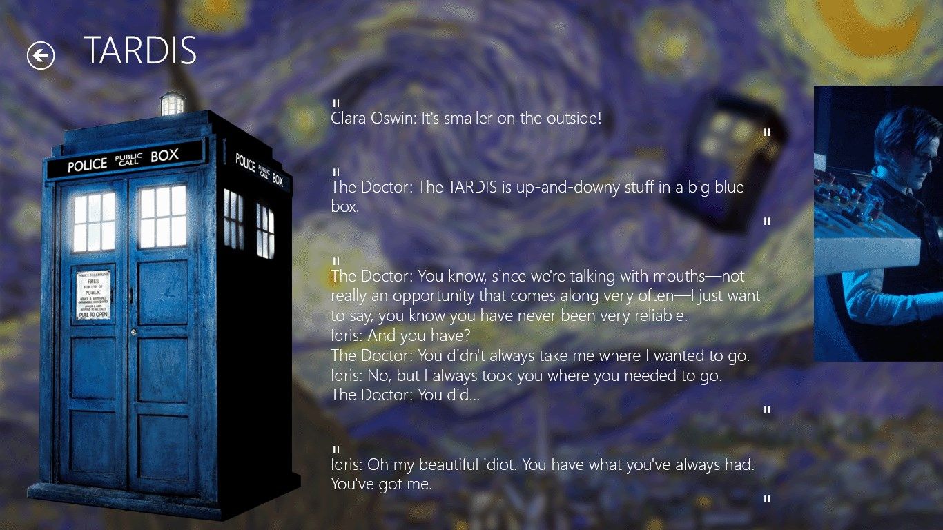 And the TARDIS, of course
