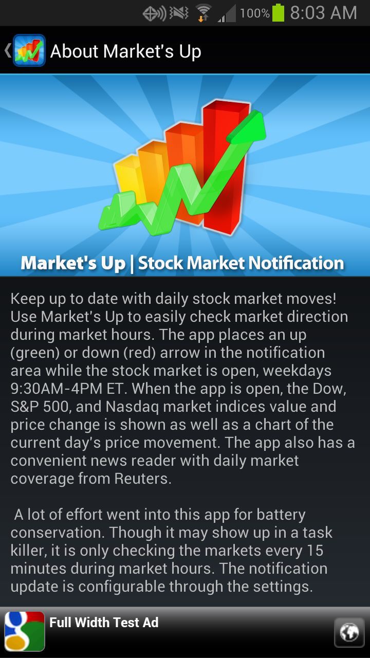 Market's Up Stock Market Notification and News
