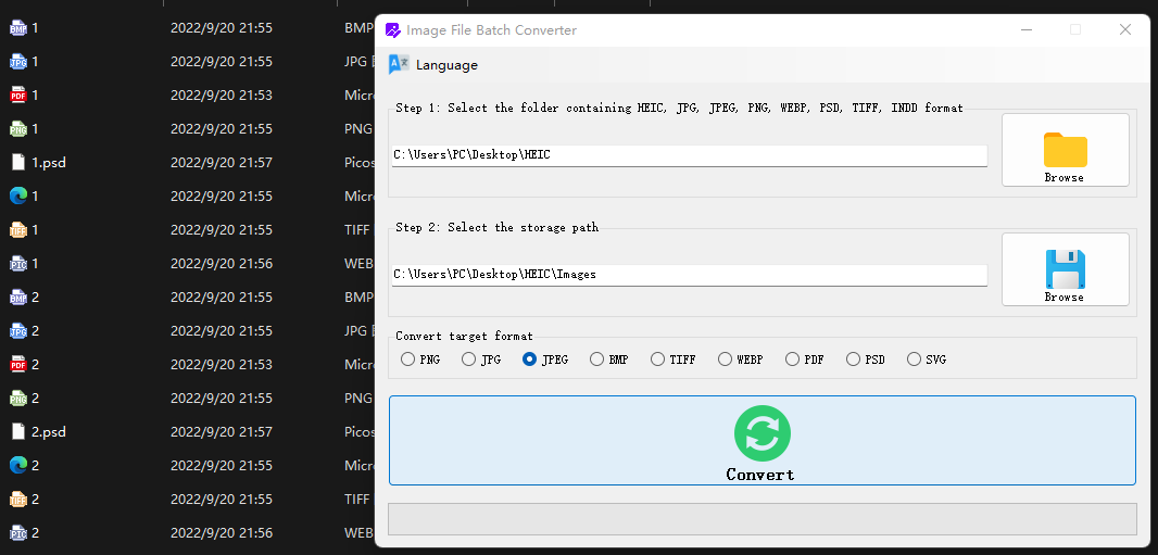 Image File Batch Converter-Image format converter
