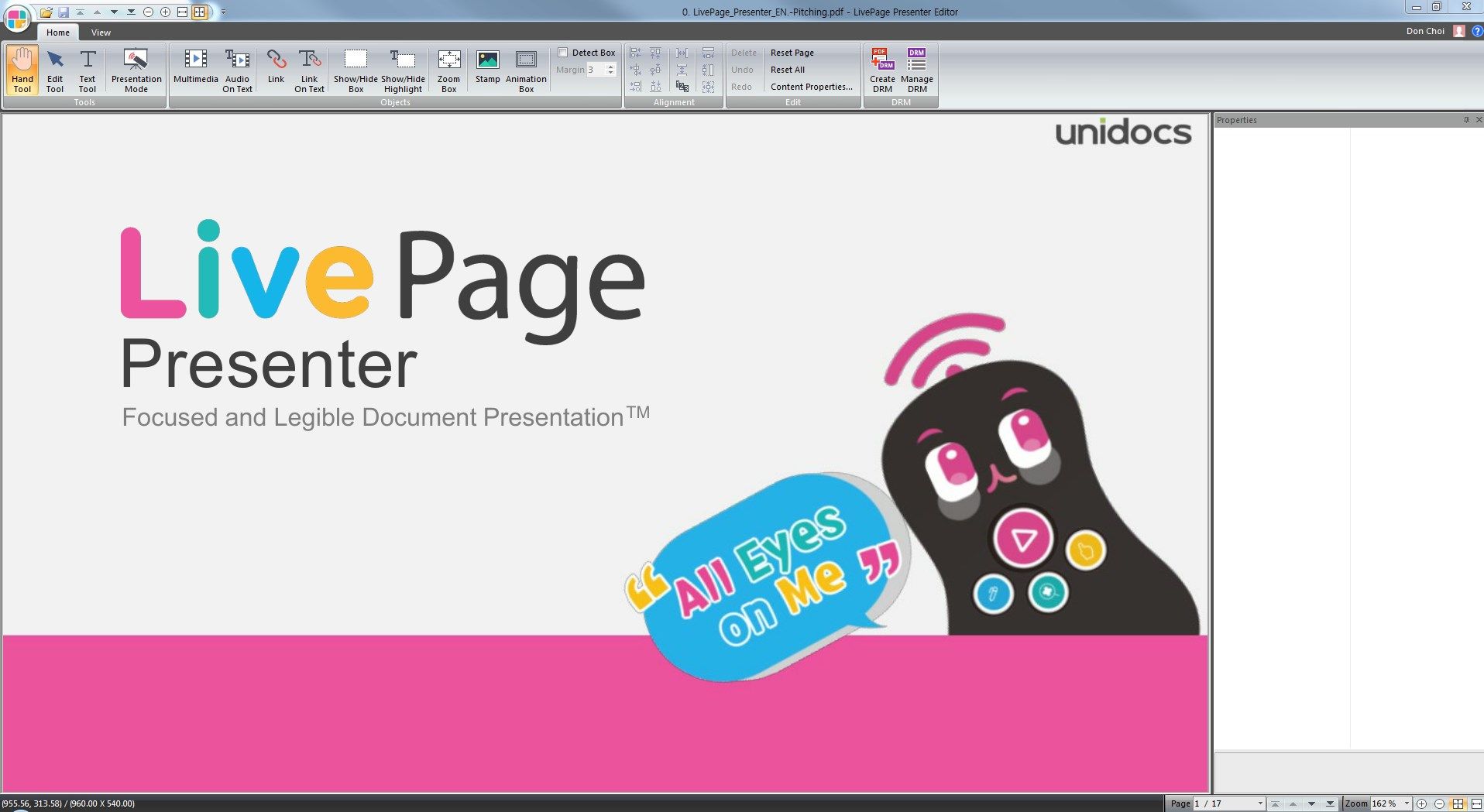 Focused and Readable Interactive PDF Presentation Creation Tool