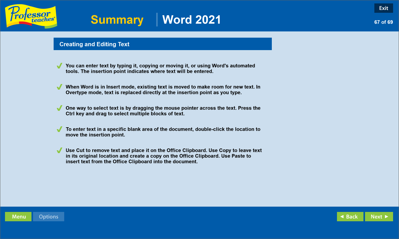 Professor Teaches Word 2021 With Skill Assessment