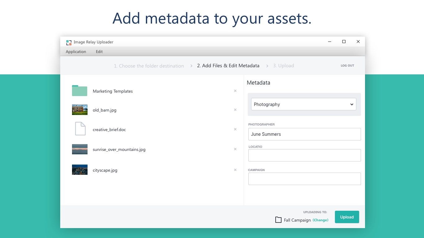 Add metadata to you assets