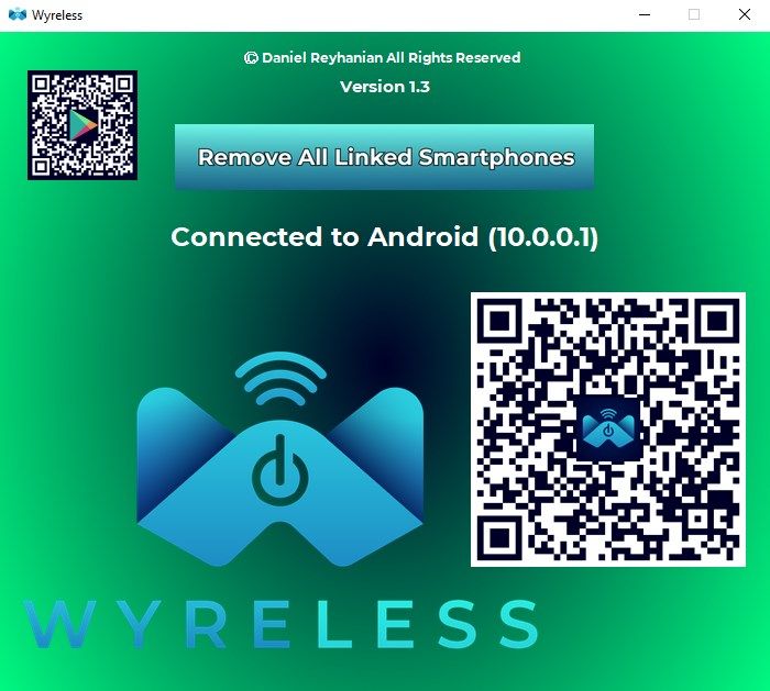 Connected and ready to use all the features Wyreless offers!