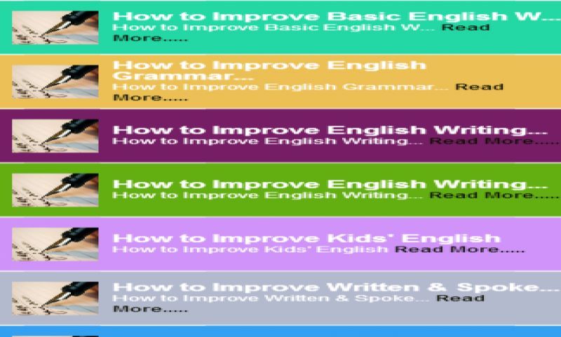 Improve English Writing