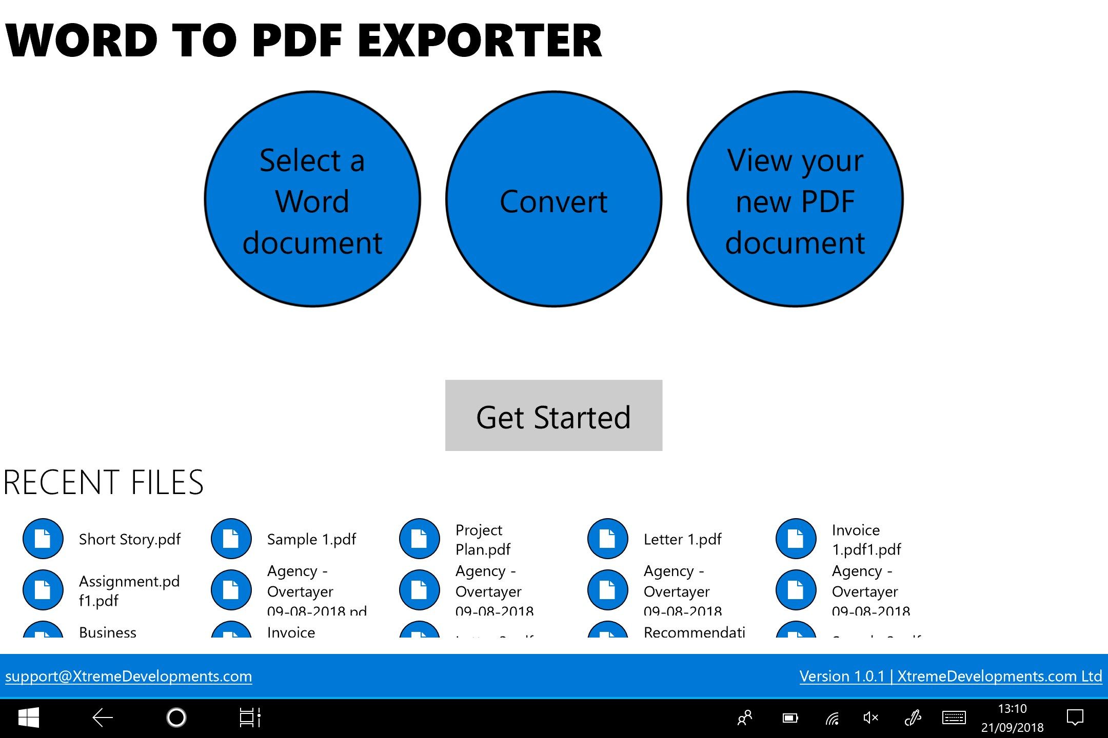 Word To PDF Exporter