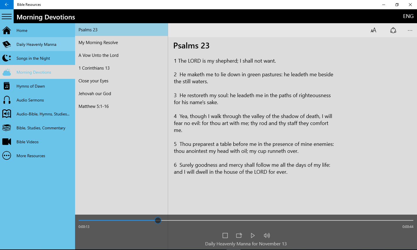Bible Study Tools - Audio, Video