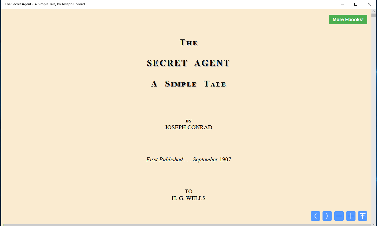 The Secret Agent - A Simple Tale, by Joseph Conrad