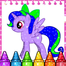 Glitter Coloring Book Pony